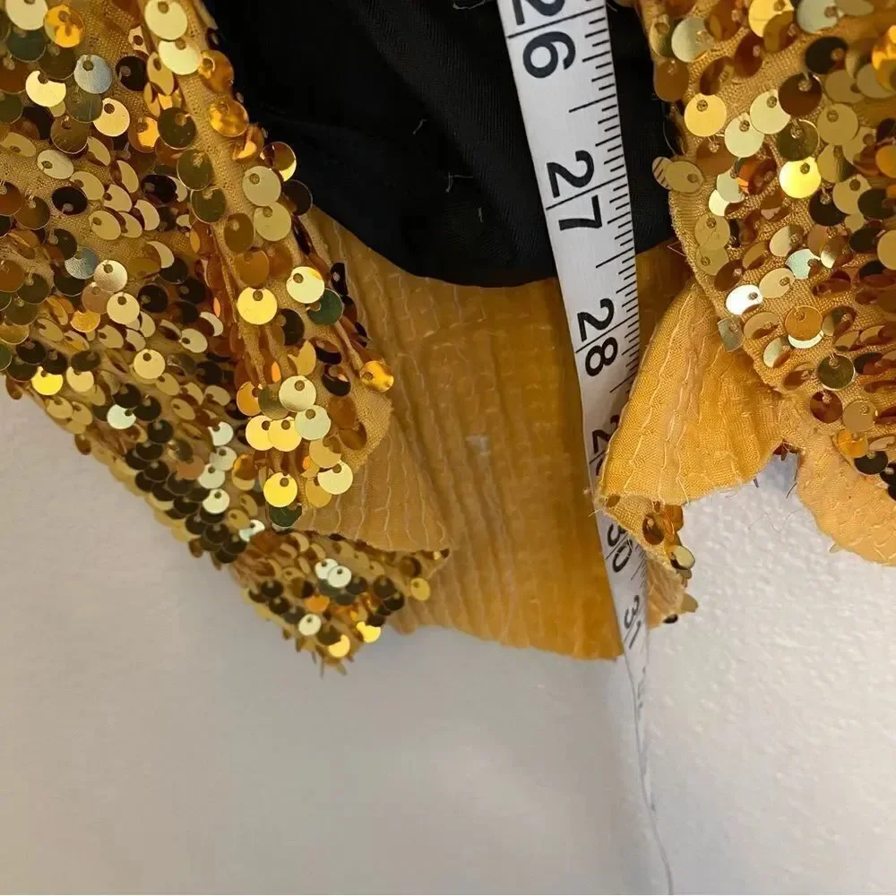 Weissman Dance costume gold Ultra Sparkle Shift Dress 8962 Last Dance MA adult